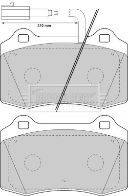 BORG & BECK Комплект тормозных колодок, дисковый тормоз BBP1737